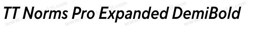 TT Norms Pro Expanded DemiBold Ital字体转换